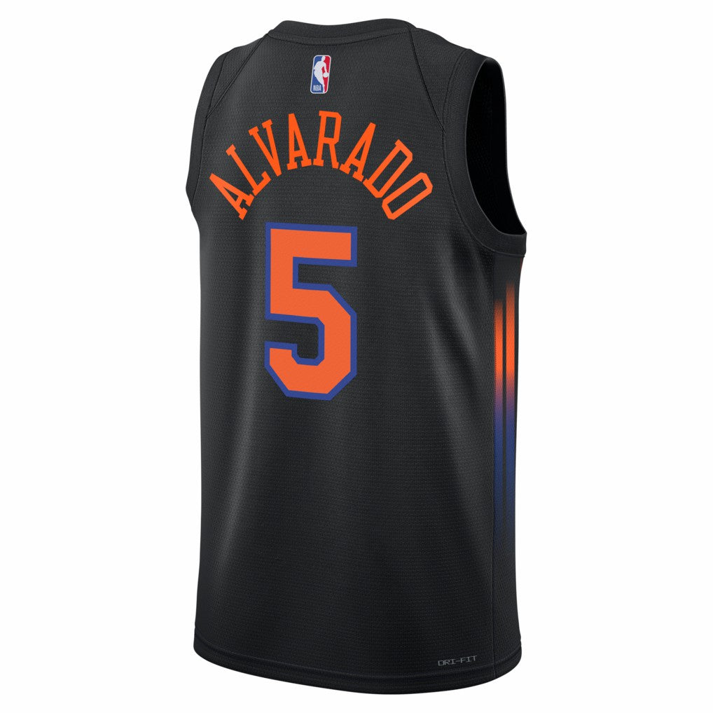 José Alvarado New York Knicks Jordan Brand Unisex Swingman Jersey Statement Edition Black - NBA