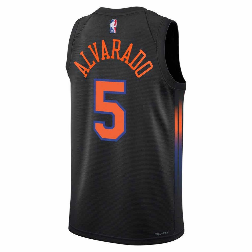 José Alvarado New York Knicks Jordan Brand Unisex Swingman Jersey Statement Edition Black - NBA