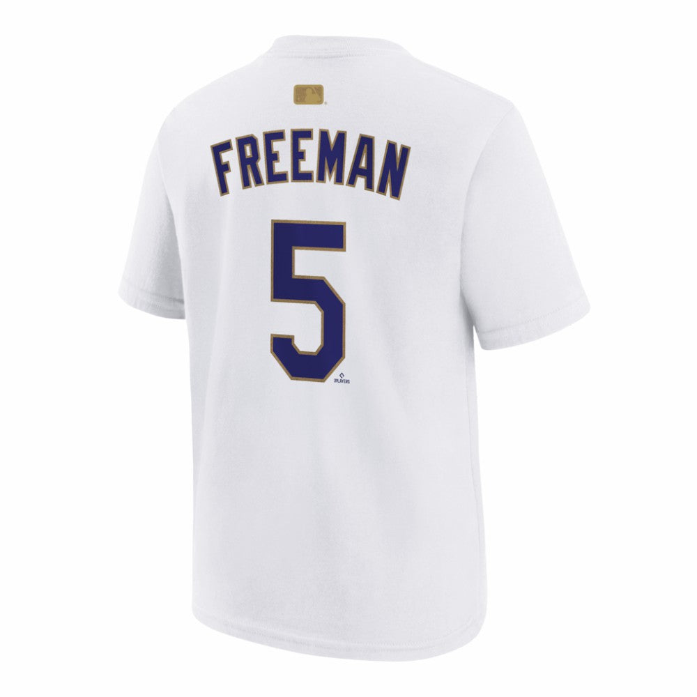Freddie Freeman Los Angeles Dodgers Nike Youth 2026 Gold Collection Name & Number T-Shirt - MLB