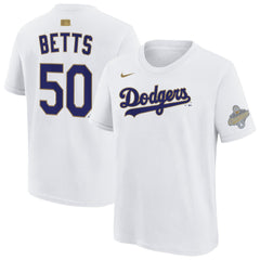 Mookie Betts Los Angeles Dodgers Nike Youth 2026 Gold Collection Name & Number T-Shirt - MLB