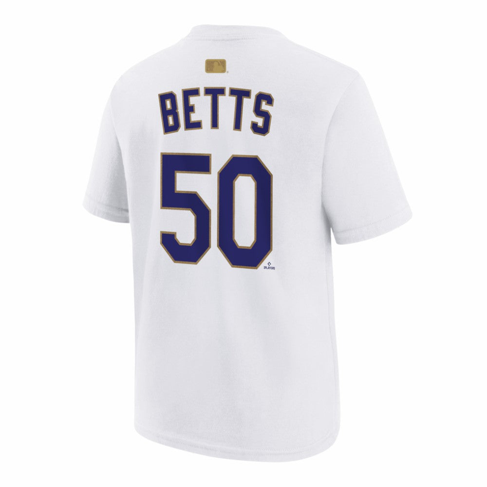 Mookie Betts Los Angeles Dodgers Nike Youth 2026 Gold Collection Name & Number T-Shirt - MLB
