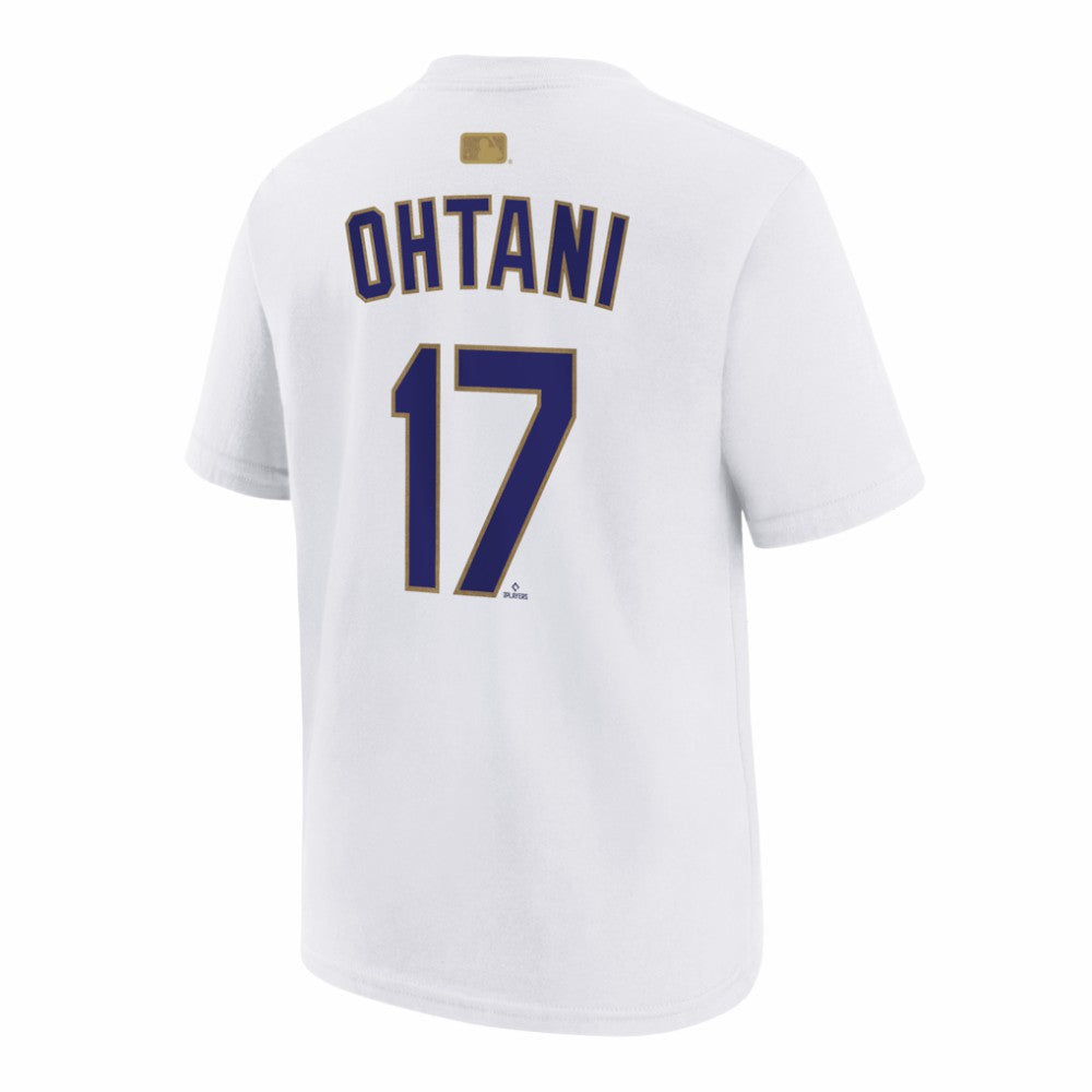 Shohei Ohtani Los Angeles Dodgers Nike Youth 2026 Gold Collection Name & Number T-Shirt - MLB