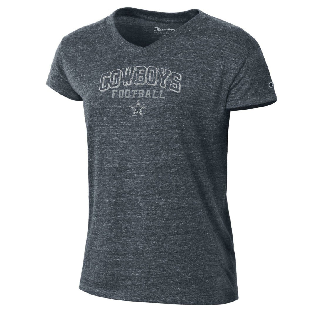 Dallas Cowboys Champion Women's Triumph Tri-Blend V-Neck T-Shirt Navy | NFL