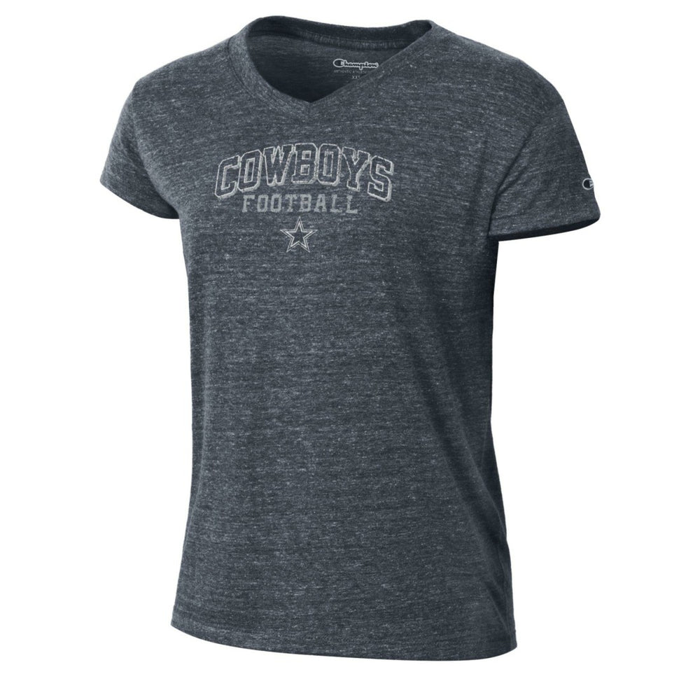 Dallas Cowboys Champion Women's Triumph Tri-Blend V-Neck T-Shirt Navy | NFL