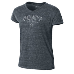 Dallas Cowboys Champion Women's Triumph Tri-Blend V-Neck T-Shirt Navy | NFL