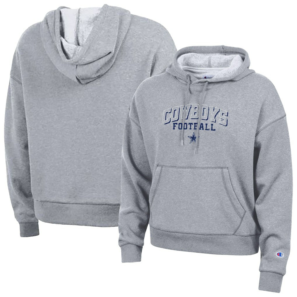Dallas Cowboys Champion Women's Triumph Tri-Blend Hoodie Heather Gray | NFL