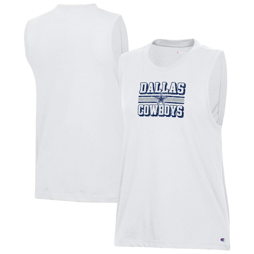 Dallas Cowboys Champion Women's Muscle Tank Top White | NFL