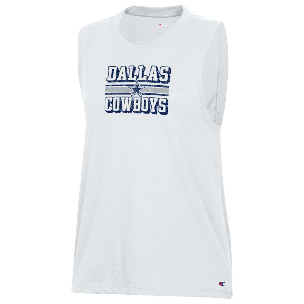 Dallas Cowboys Champion Women's Muscle Tank Top White | NFL