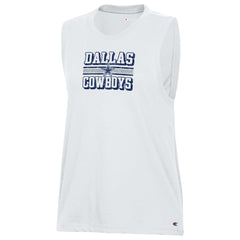 Dallas Cowboys Champion Women's Muscle Tank Top White | NFL