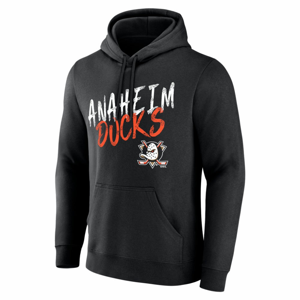 Anaheim Ducks Big & Tall Hustle Personalized Name & Number Hoodie - Black - NHL