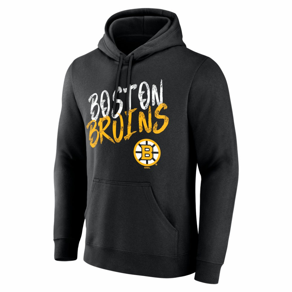 Boston Bruins Hustle Personalized Name & Number Hoodie - Black - NHL