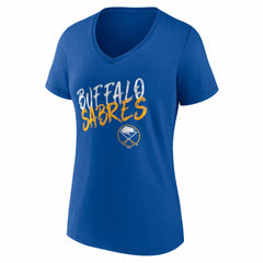 Buffalo Sabres Women's Hustle Personalized Name & Number V-Neck T-Shirt - Royal - NHL