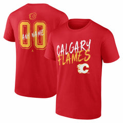 Calgary Flames Big & Tall Hustle Personalized Name & Number T-Shirt - Red - NHL