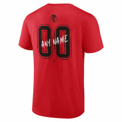 Chicago Blackhawks Big & Tall Hustle Personalized Name & Number T-Shirt - Red - NHL