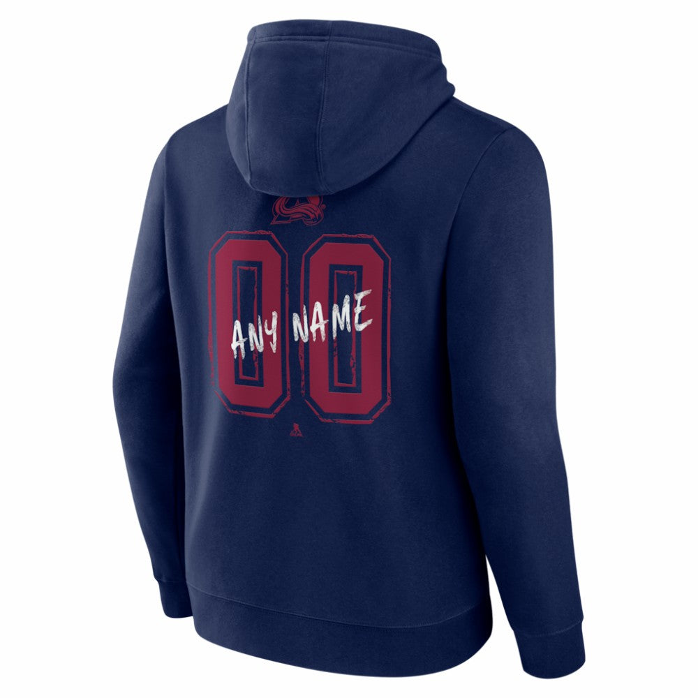 Colorado Avalanche Hustle Personalized Name & Number Hoodie - Navy - NHL