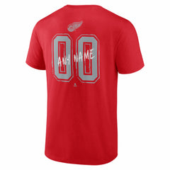 Detroit Red Wings Big & Tall Hustle Personalized Name & Number T-Shirt - Red - NHL