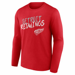 Detroit Red Wings Hustle Personalized Name & Number Long Sleeve T-Shirt - Red - NHL