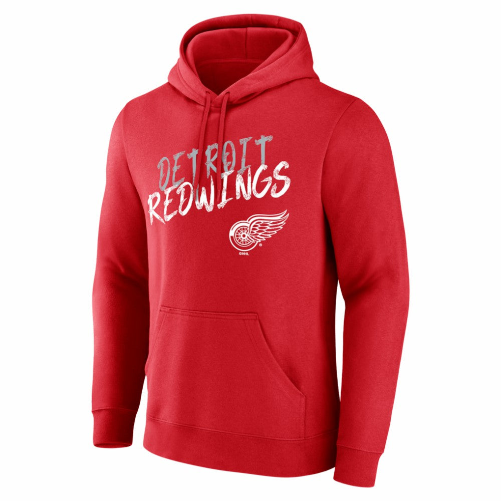 Detroit Red Wings Hustle Personalized Name & Number Hoodie - Red - NHL