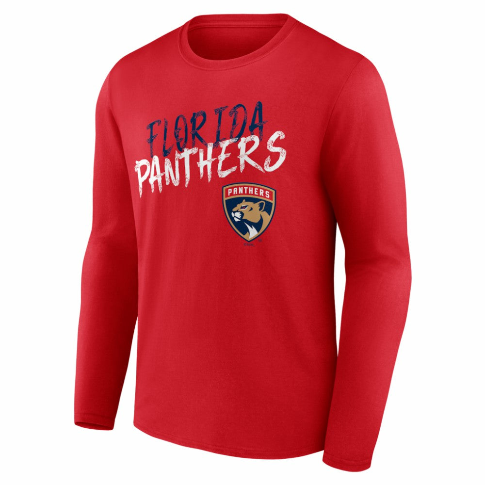 Florida Panthers Hustle Personalized Name & Number Long Sleeve T-Shirt - Red - NHL