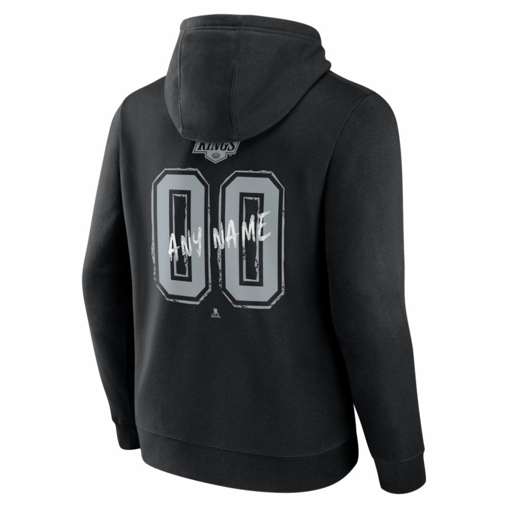 Los Angeles Kings Big & Tall Hustle Personalized Name & Number Hoodie - Black - NHL