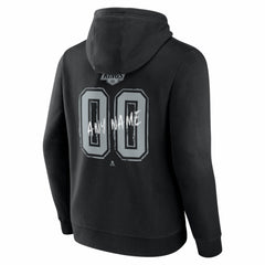 Los Angeles Kings Big & Tall Hustle Personalized Name & Number Hoodie - Black - NHL