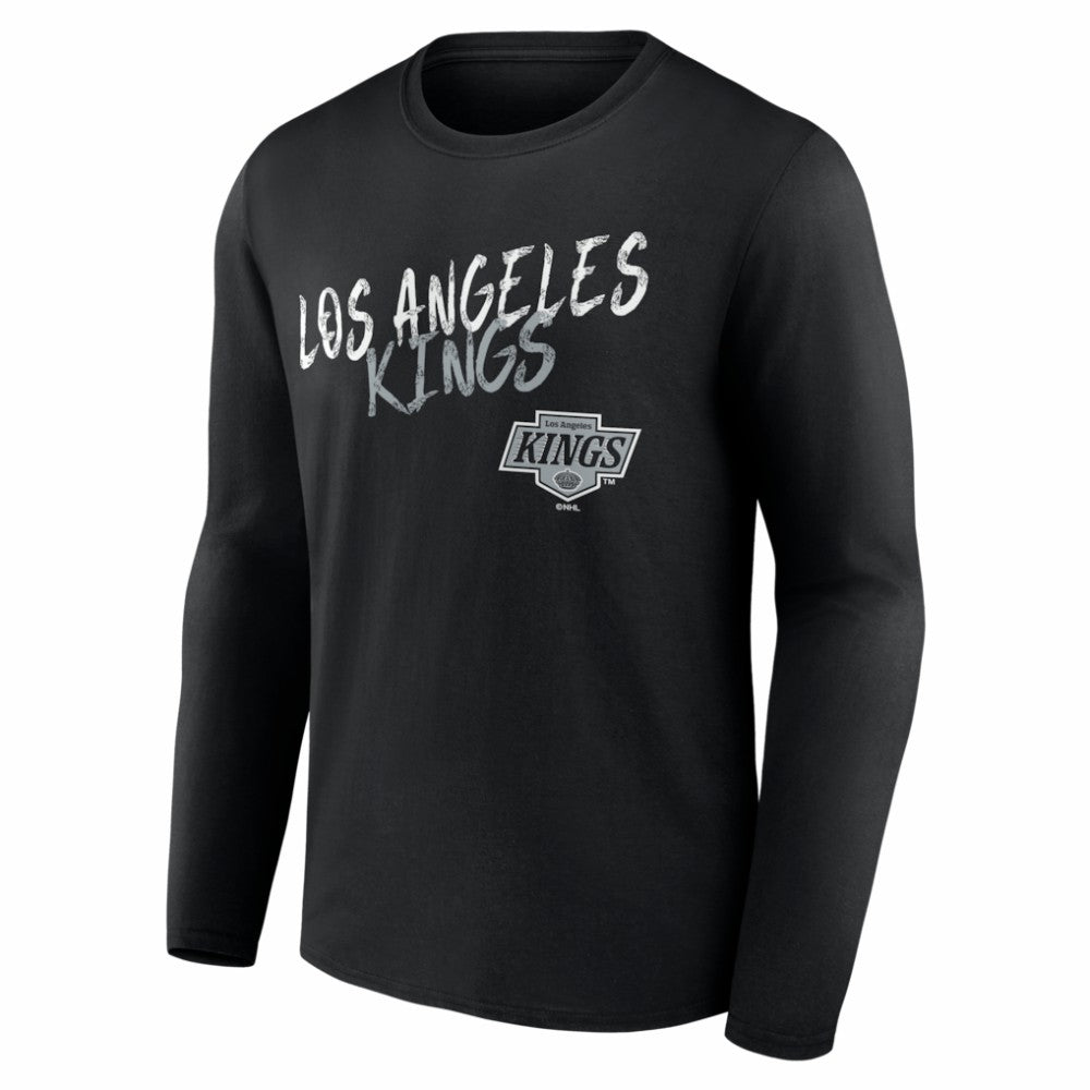 Los Angeles Kings Hustle Personalized Name & Number Long Sleeve T-Shirt - Black - NHL