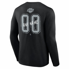 Los Angeles Kings Hustle Personalized Name & Number Long Sleeve T-Shirt - Black - NHL