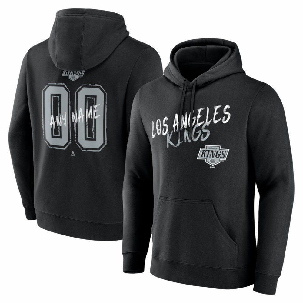 Los Angeles Kings Hustle Personalized Name & Number Hoodie - Black - NHL