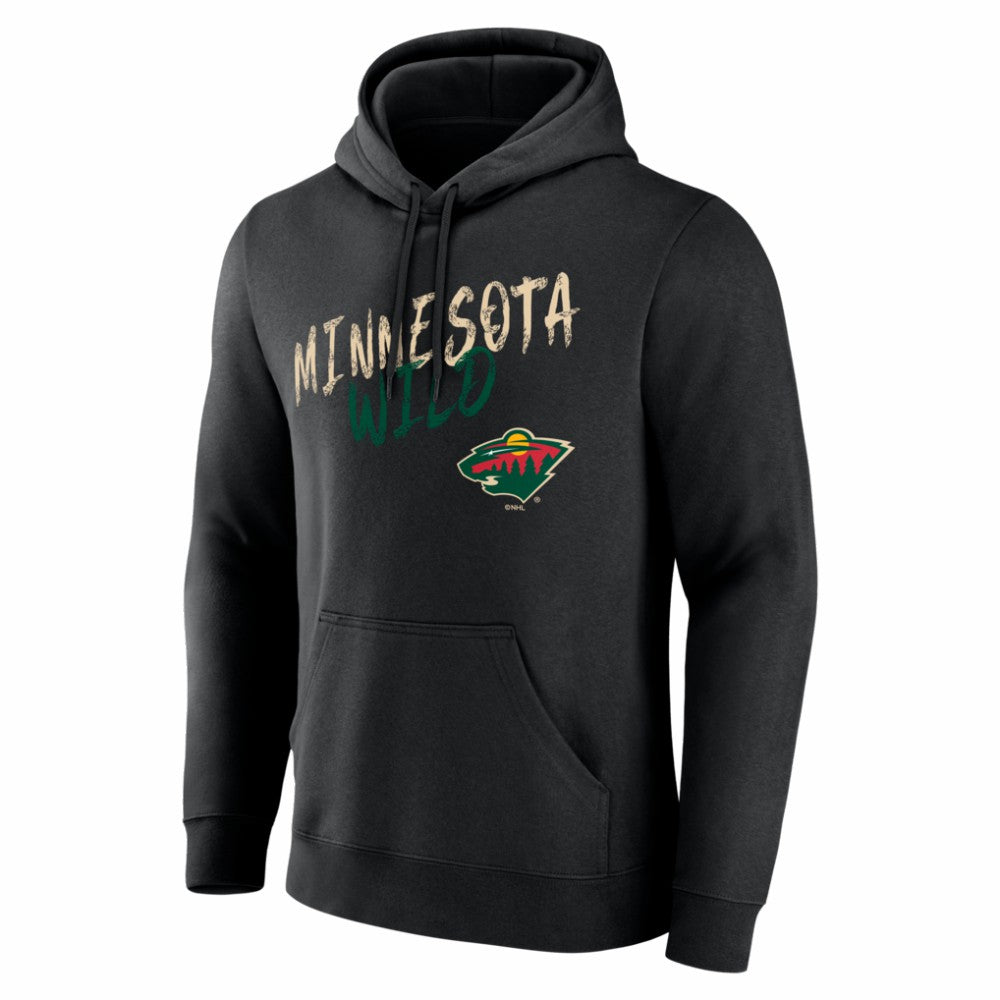 Minnesota Wild Big & Tall Hustle Personalized Name & Number Hoodie - Black - NHL