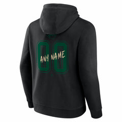 Minnesota Wild Big & Tall Hustle Personalized Name & Number Hoodie - Black - NHL