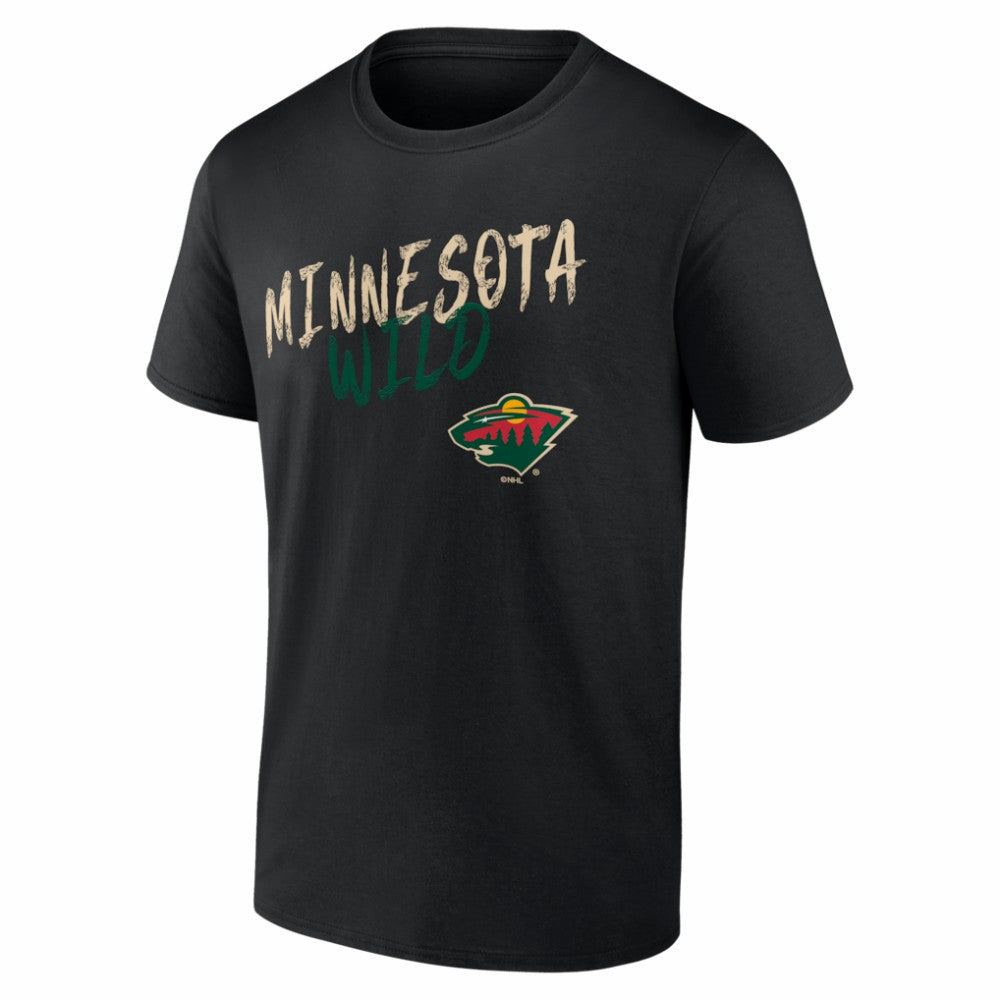Minnesota Wild Big & Tall Hustle Personalized Name & Number T-Shirt - Black - NHL