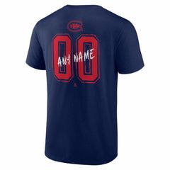Montreal Canadiens Big & Tall Hustle Personalized Name & Number T-Shirt - Navy - NHL