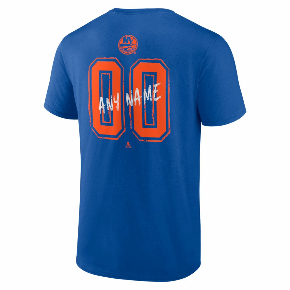 New York Islanders Big & Tall Hustle Personalized Name & Number T-Shirt - Royal - NHL
