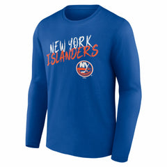 New York Islanders Hustle Personalized Name & Number Long Sleeve T-Shirt - Royal - NHL