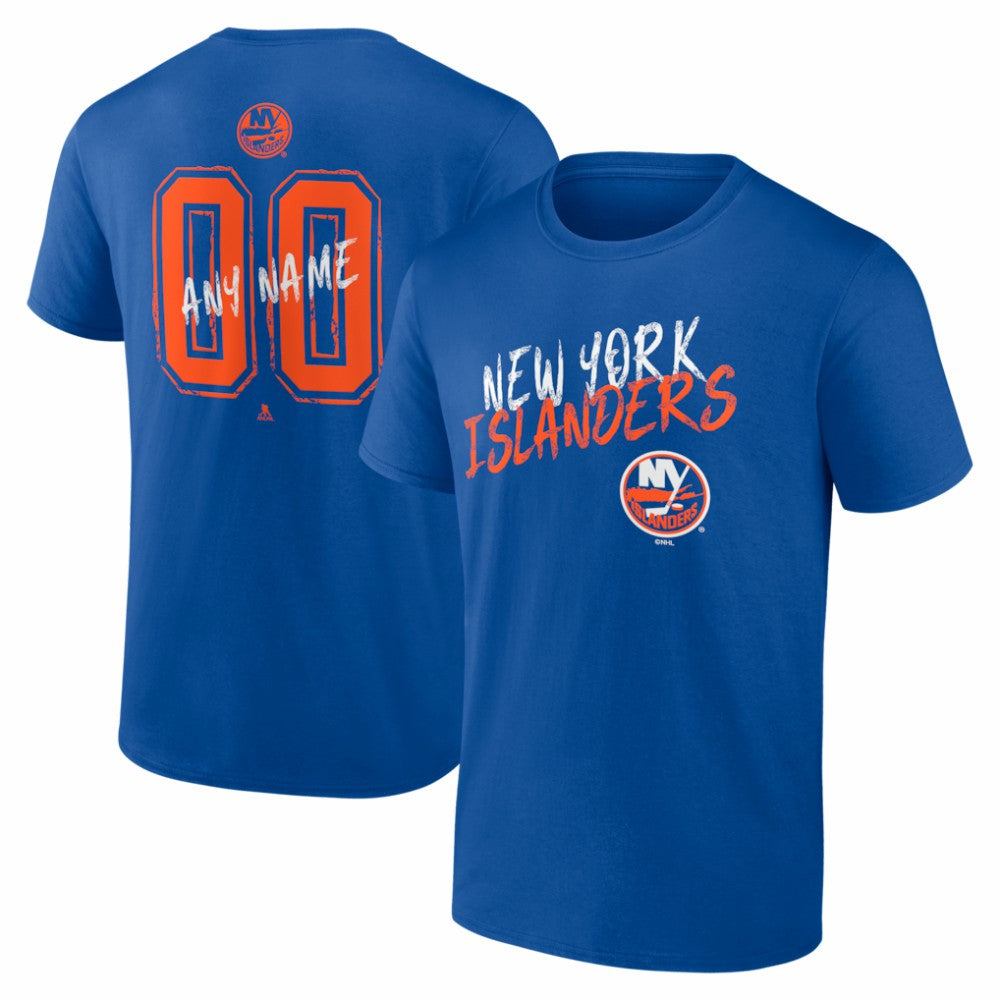 New York Islanders Hustle Personalized Name & Number T-Shirt - Royal - NHL