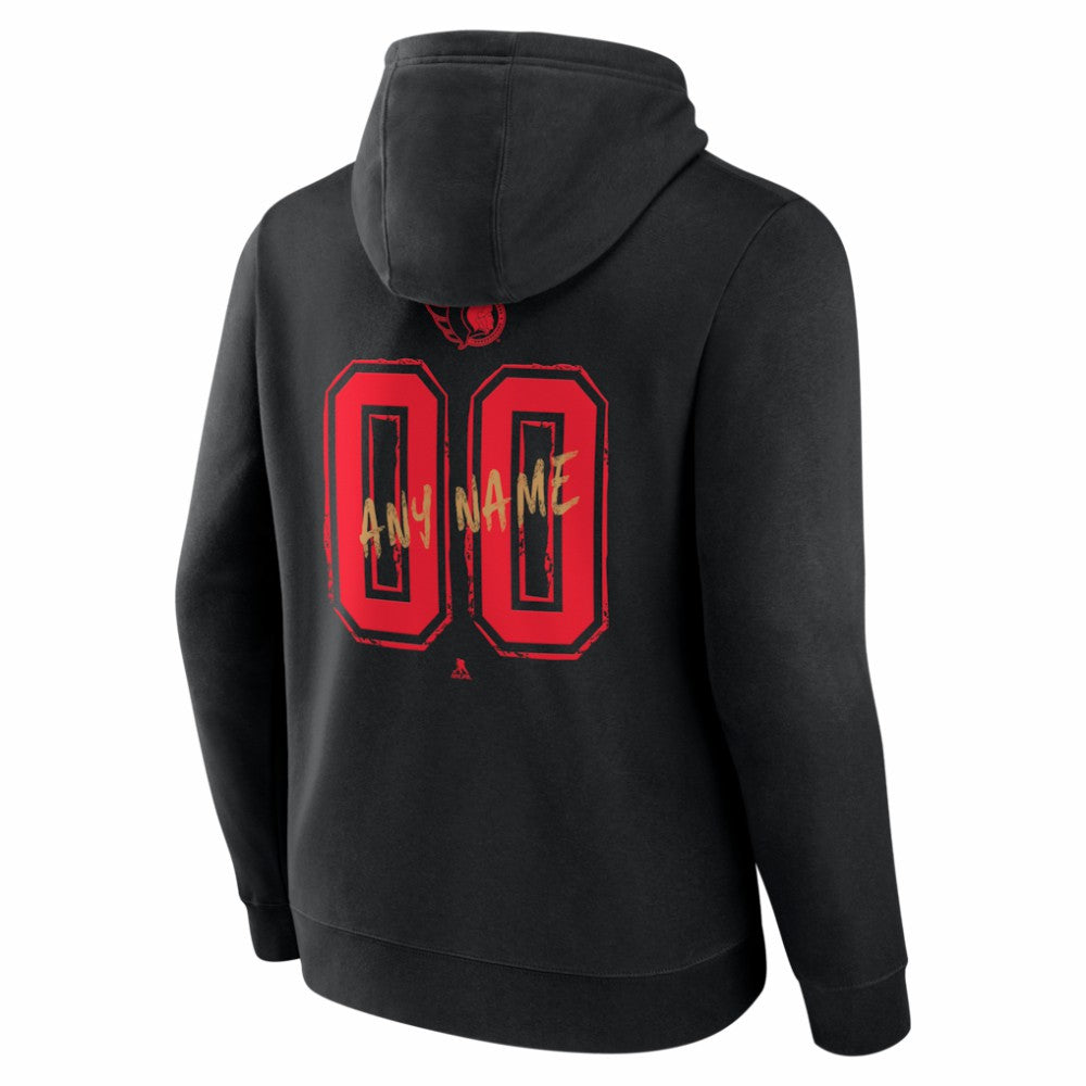 Ottawa Senators Big & Tall Hustle Personalized Name & Number Hoodie - Black - NHL