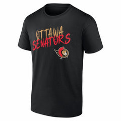 Ottawa Senators Hustle Personalized Name & Number T-Shirt - Black - NHL