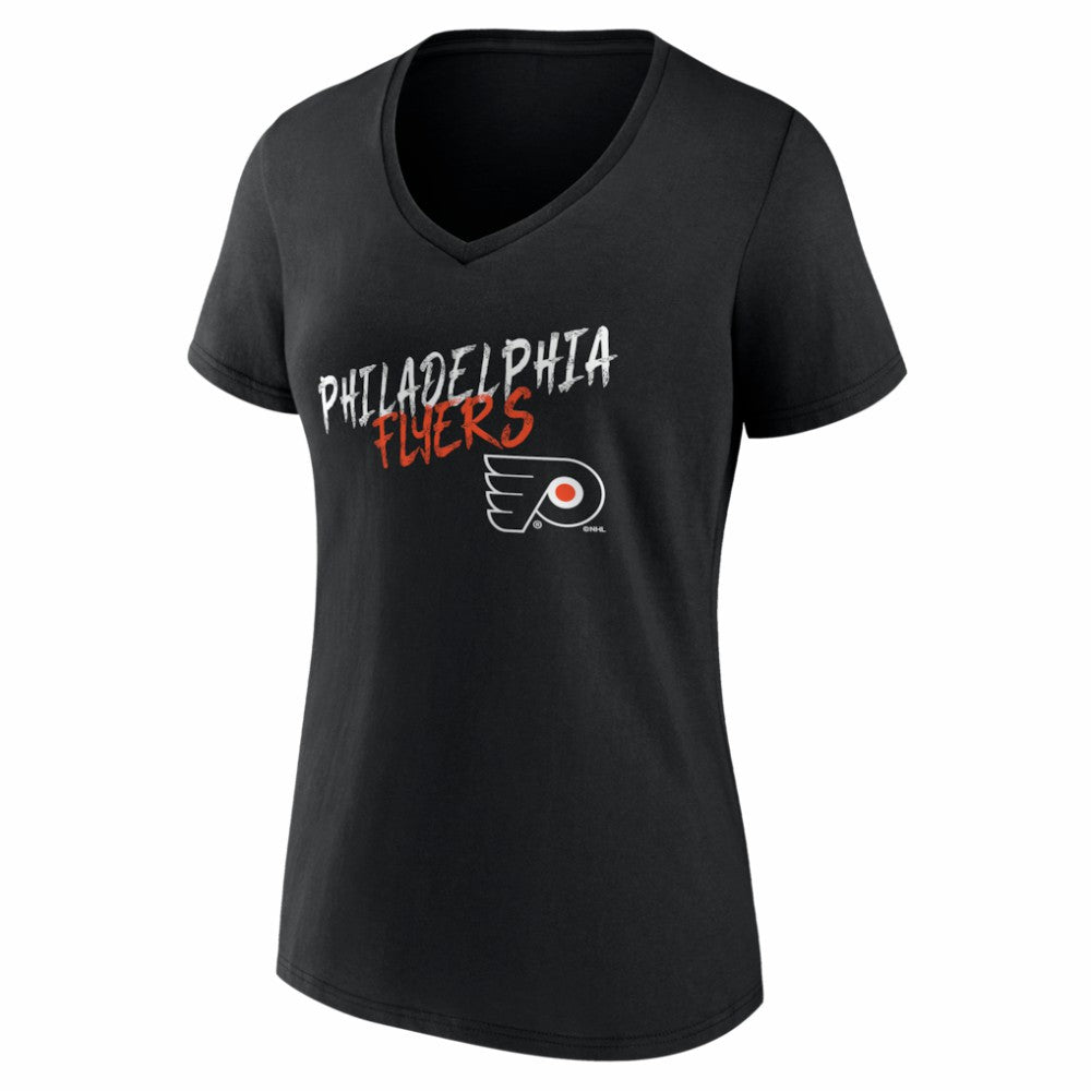 Philadelphia Flyers Women's Hustle Personalized Name & Number V-Neck T-Shirt - Black - NHL
