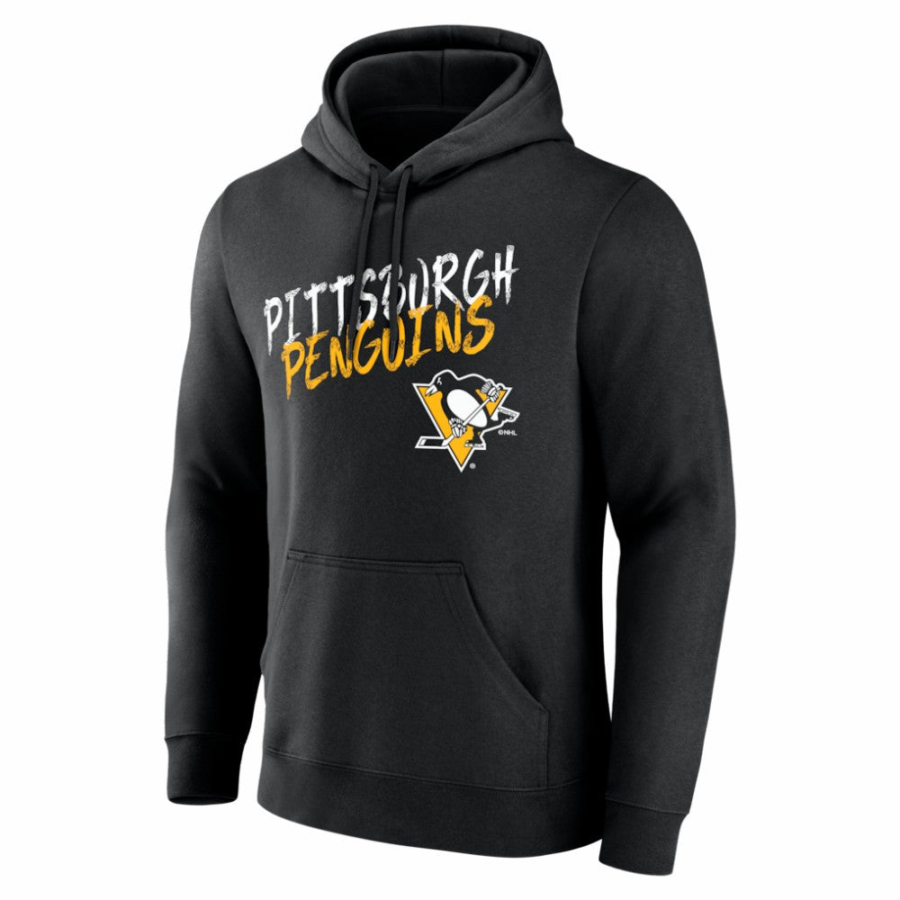 Pittsburgh Penguins Big & Tall Hustle Personalized Name & Number Hoodie - Black - NHL