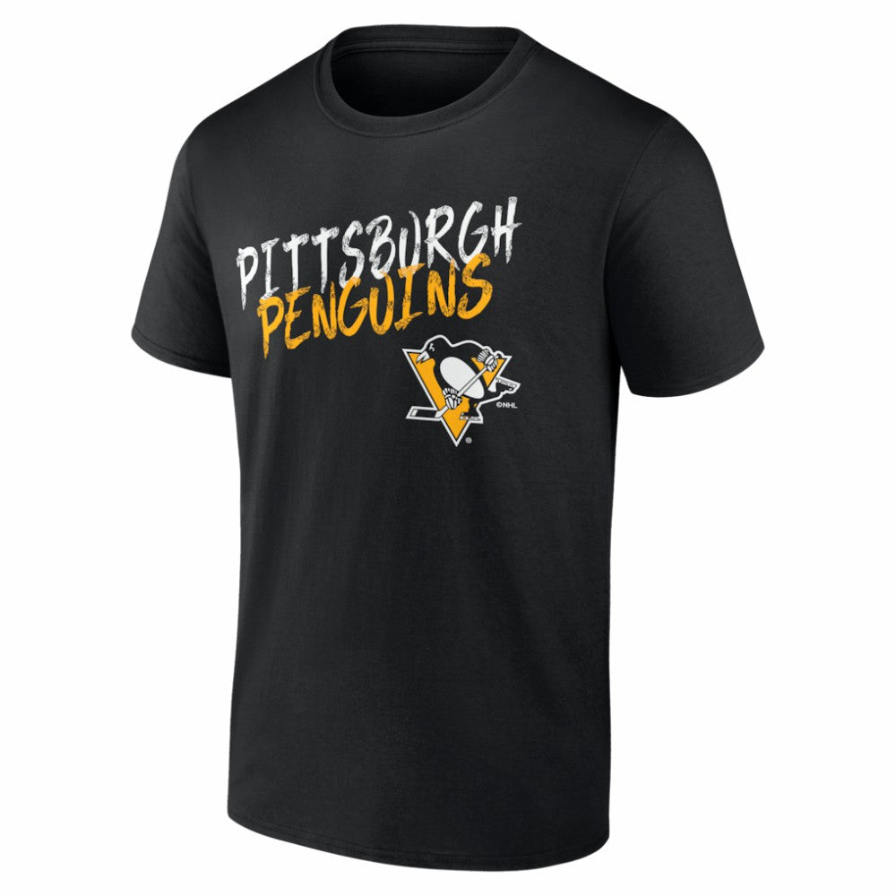 Pittsburgh Penguins Big & Tall Hustle Personalized Name & Number T-Shirt - Black - NHL