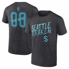 Seattle Kraken Hustle Personalized Name & Number T-Shirt - Charcoal - NHL