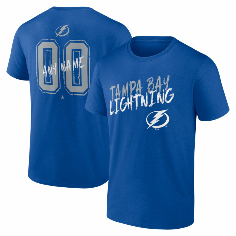 Tampa Bay Lightning Big & Tall Hustle Personalized Name & Number T-Shirt - Blue - NHL