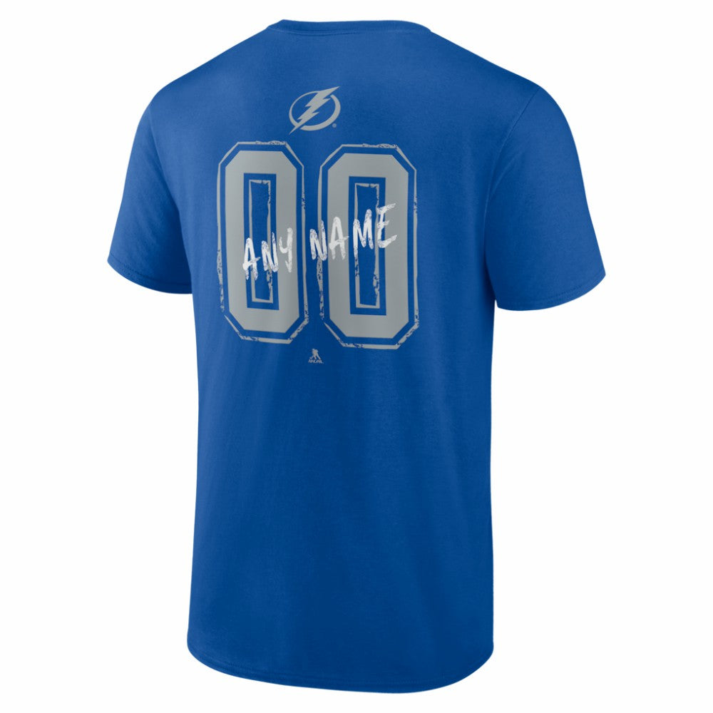 Tampa Bay Lightning Big & Tall Hustle Personalized Name & Number T-Shirt - Blue - NHL