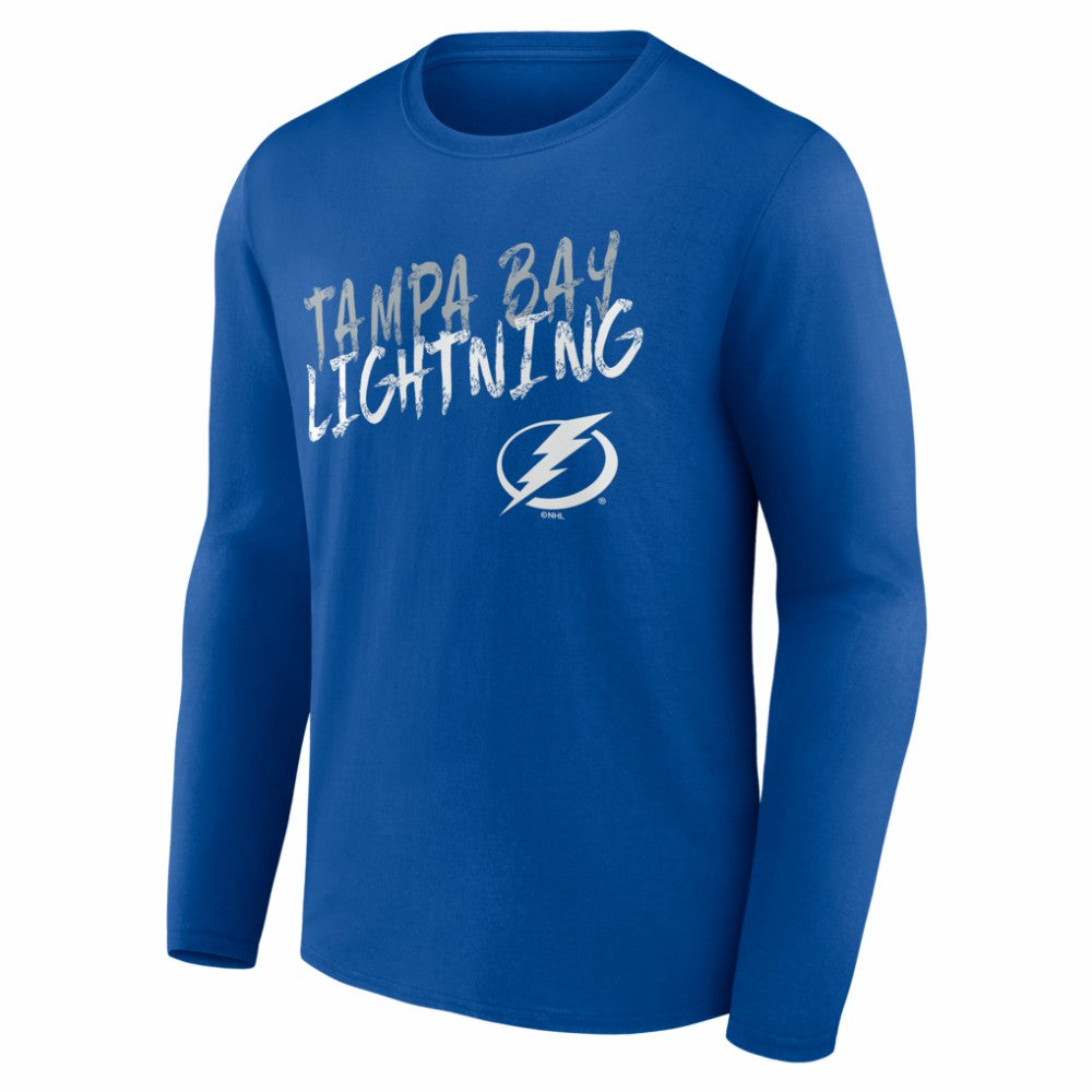 Tampa Bay Lightning Hustle Personalized Name & Number Long Sleeve T-Shirt - Blue - NHL