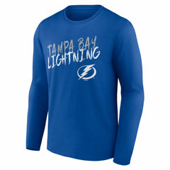 Tampa Bay Lightning Hustle Personalized Name & Number Long Sleeve T-Shirt - Blue - NHL