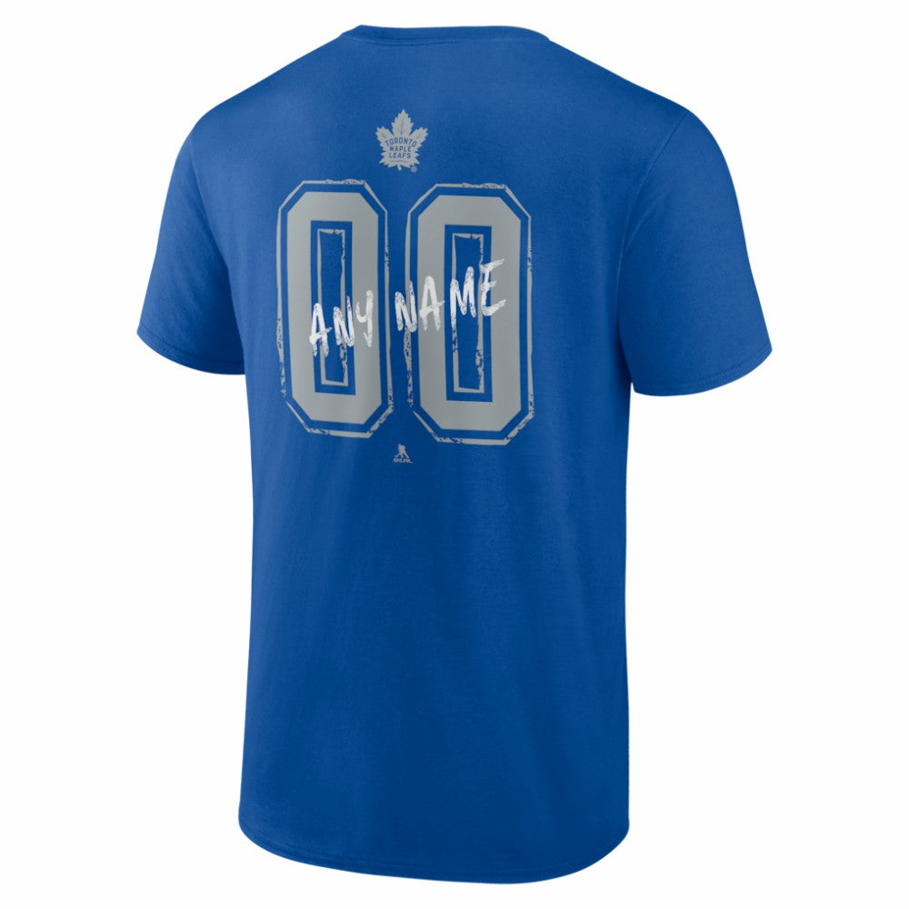 Toronto Maple Leafs Big & Tall Hustle Personalized Name & Number T-Shirt - Blue - NHL