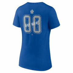 Toronto Maple Leafs Women's Hustle Personalized Name & Number V-Neck T-Shirt - Blue - NHL