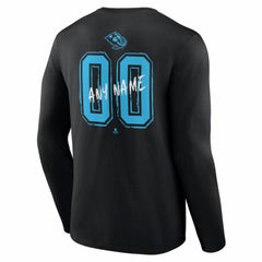 Utah Mammoth Hustle Personalized Name & Number Long Sleeve T-Shirt - Black - NHL