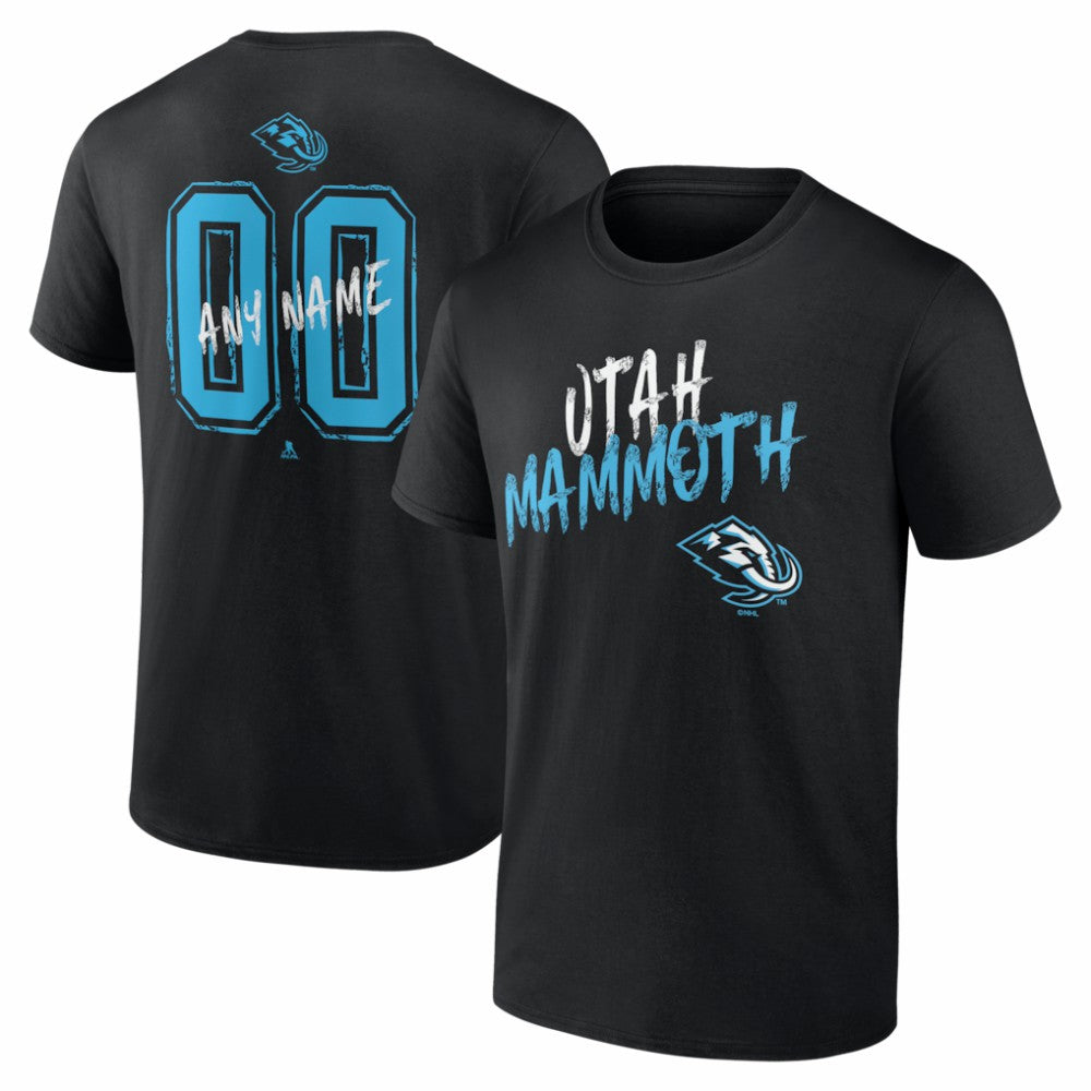 Utah Mammoth Hustle Personalized Name & Number T-Shirt - Black - NHL