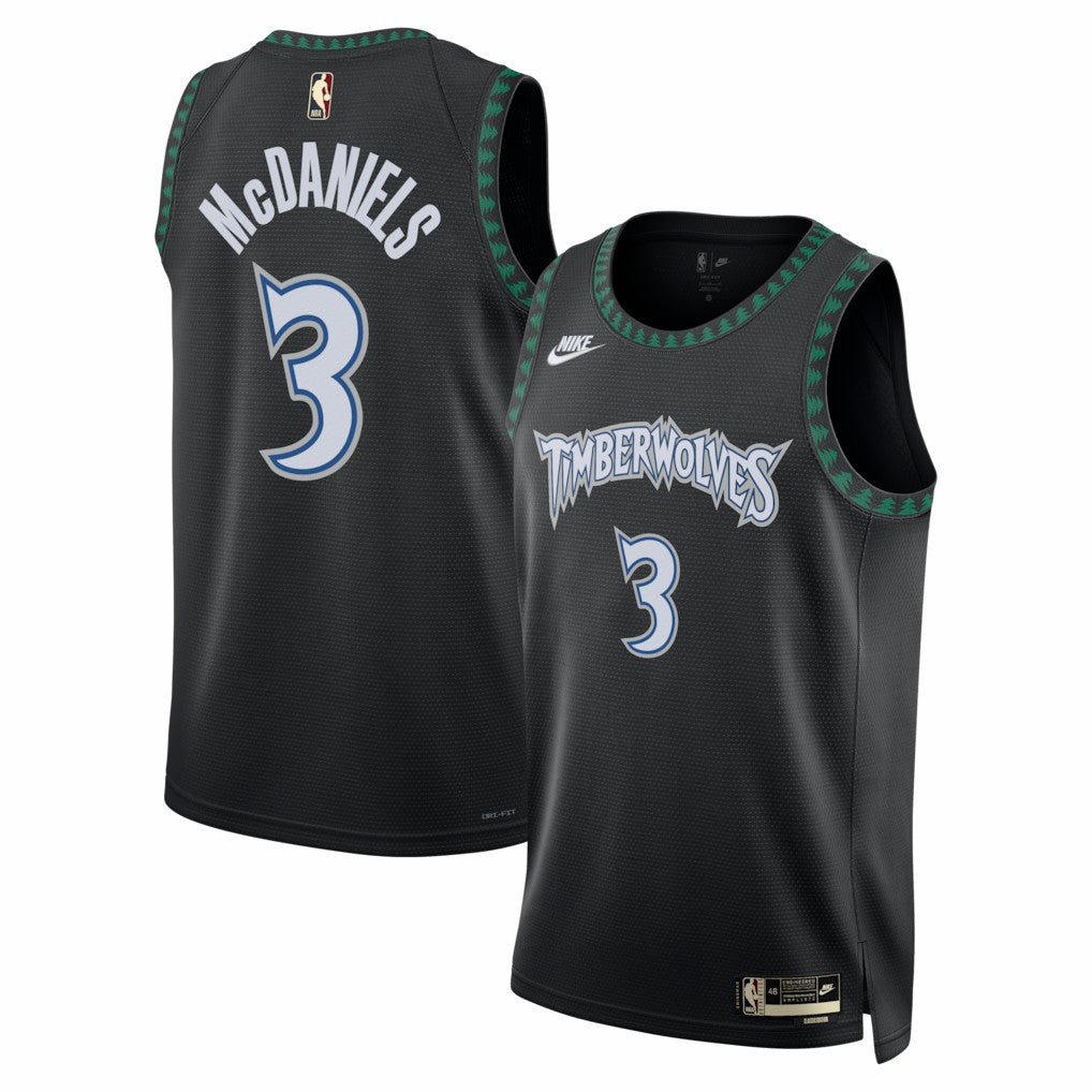 Jaden McDaniels Minnesota Timberwolves Unisex Swingman Jersey Classic Edition Black - NBA